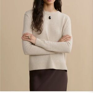 Jenni Kayne Cream Crew Neck Sweater